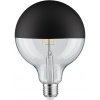 Paulmann LED Globe 6,5 W E27 zrcadlový svrchlík černá mat teplá biela stmívatelné