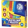ASTRA Plastelína s trblietkami 6 farieb, 303109001