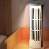 Verk 16039 biely (Mini stĺpový ventilátor s LED lampou, 2 rýchlosti, USB, tichý chod, 26 × 8 cm)