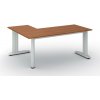 Rohový kancelársky písací stôl PRIMO FLEXIBLE, 180x140 cm, čerešňa