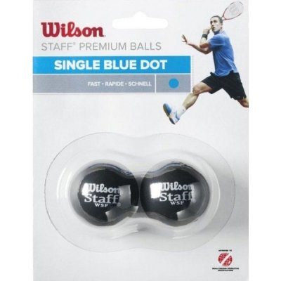 Wilson STAFF SQUASH 2 BALL BLU DOT Squashová loptička, modrá, os