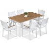 Focus Garden TACOMA 160/6 záhradná jedálenská súprava, biela 006724
