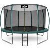 Aga SPORT EXCLUSIVE Trampolína 366 cm Tmavo zelená + ochranná sieť + rebrík