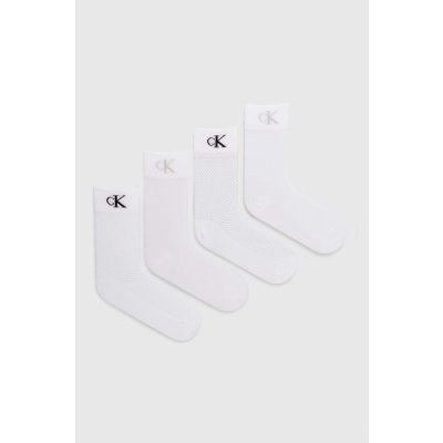 Calvin Klein ponožky Jeans 4-pak dámske 701229687 biela