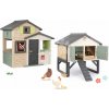 Set domček Priateľov s plnými dverami a domček pre sliepočky Friends Evo Life Playhouse Smoby rozšíriteľný