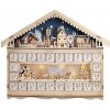 Solight Solight LED adventný kalendár - horská chata, 10x LED, 50x40 cm, 2x AA 1V258