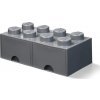 LEGO® úložný zásuvný box 8 18 x 25 x 50 cm sivá