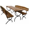 Pivný set BAVORD 180x60cm DE LUX I s opierkou tmavý