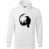 Vrana a mesiac - Mikina pánska Cape s kapucňou - 4XL ( Biela )