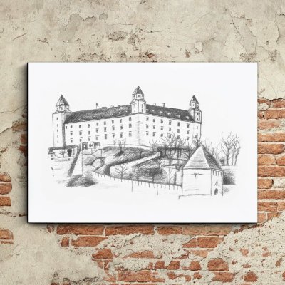 Drevený obraz na stenu - Bratislavský hrad
