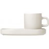 Blomus Šálka na espresso s podtáckou PILAR, sada 2 ks, 50 ml, krémová
