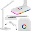 Stolná stolná lampa Nastaviteľná LED 12W 960lm 3000-4000-6500K CCT RGB Nabíjateľné školské nočné svetlo Stmievateľné vypínač Biela Alma Masterled