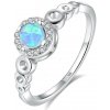 Linda's Jewelry Strieborný prsteň Dotyk Opálu Ag 925/1000 IPR108 Veľkosť: 57 +Darčeková krabička zdarma