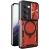 Techsuit - CamGuard Pro odolné puzdro s krytom fotoaparátu pre Xiaomi Redmi 15 4G / Redmi 15 5G - červené
