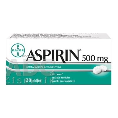 Aspirin 500 mg tbl 500 mg (blis.) 1x20 ks, 4008500127636