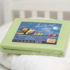 AMIDO EXQUISIT Detská napínacia plachta zo 100 % bavlny – jemný deluxe zelená Jersey 70x160 cm - možnosť úpravy rozmeru