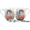 Home Elements Hrnčeky s lyžičkami klenuté Mucha svetlý 280 ml