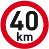 Reflexná samolepka rýchlosť 40 km, priemer 200 mm