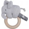 Drevená hrkálka SLONÍK sivý