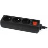 EEE Gembird EG-PSU3F-01 prepäťová ochrana čierna 3 x sieťová zásuvka 230 V 0,6 m