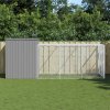 vidaXL Búda pre psa s výbehom bledosivá 214 x 457 x 181 cm