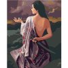 Zuty – Maľovanie podľa čísel – Žena v ružovom kvetovanom hodvábe s dýkou a motýľ (Pieter Wagemans), 40 × 50 cm, plátno + rám 8596530140658