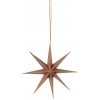 Závesná vianočná dekorácia priemer 15 cm Broste STAR-S hnedá