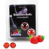 Olej masážny BRAZILIAN 2 BALLS SET strawberry