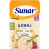 Sunar Mliečna kaša 8 cereálií Banán, jablko (od ukončeného 6. mesiaca) 210 g detská instantná kaša