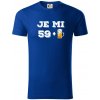 Je mi 60 pivo - Tričko z organickej bavlny - 3XL ( Kráľovská modrá )