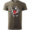 Bowling komiks - Klasické pánske tričko vyššej gramáže - 3XL ( Army )