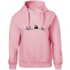 Ekg lokomotíva - Oversized mikina dámská Moon - kratšia + širšia - 2XL ( Ružová )