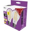 EMOS LED žiarovka Filament A60 5,9W E27 teplá biela, 2 ks ZF5140.2