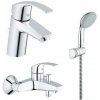 Grohe Eurosmart New - set - vaňová batéria + umývadlová batéria + vaňový set