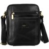 Pánska kožená crossbody taška KT175 čierna