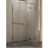 New Trendy Avexa Gunmetal Brushed sprchovací kút 90x90 cm obdĺžniková brúsené/priehľadné sklo EXK-3296