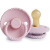 Frigg Dvojbalenie cumlíkov frigg rope baby pink/ soft lilac, 0-6m, kaučuk