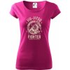 Jiu Jitsu logo guľaté Pure dámske tričko Fuchsiová
