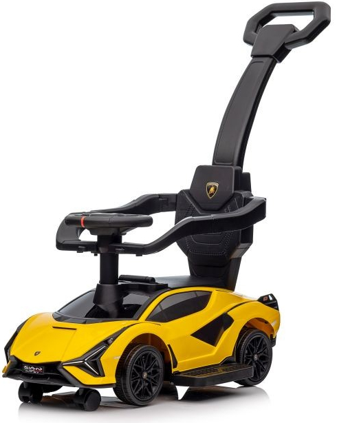 mamido auto s vodiacou tyčou Lamborghini Sian žlté