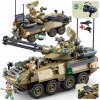 Kocky TANK TRANSPORTER Pancierové DIELO STRIEĽA + 3 figúrky + LEGO ZBRAŇ