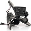 SANDÁLE KARL LAGERFELD TRIPLE STRAP SANDAL BLACK LTHR