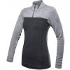 SENSOR MERINO BOLD dámske tričko dl.rukáv zips anthracite/cool gray Veľkosť: L dámske tričko s dlhým rukávom