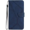 Peňaženkové puzdro Embossing Pattern Stitchy case modré – Motorola Edge 40 Neo