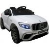 Detské elektrické autíčko SUV Megacar Mercedes GLC63s 4x4, multifunkčný volant USB + MP3 4x45W, 12V 7Ah, biele