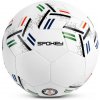 Spokey GOAL Futbalová lopta, biela s čierno-červeným vzorom