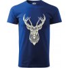 Jeleň kresba - Klasické pánske tričko vyššej gramáže - 3XL ( Kráľovská modrá )