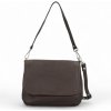 Dámska kožená crossbody kabelka tmavo hnedá - Delami Madleen hnedá