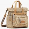 Dámský batůžek DESIGUAL 25SAXO06 1014 BACK RAFFIA VOYAGER MINI 1014 WHITE velikost U