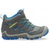 Merrell Chameleon 7 Mid WP Grey/Blue Veľkosť: 33, Vnútorná dĺžka topánky: 21,4 cm