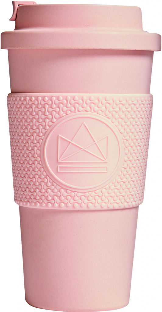 Neon Kactus Compostable Coffe Cup Pink Flamingo 0,45 l